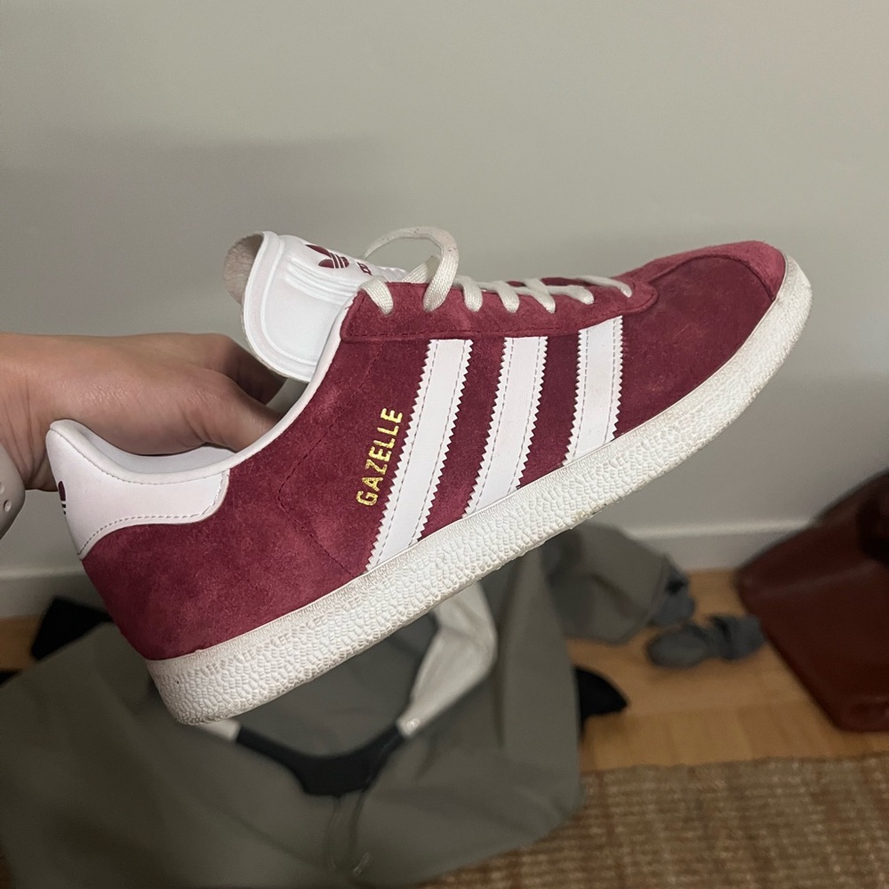 Adidas Burgundy Gazelles